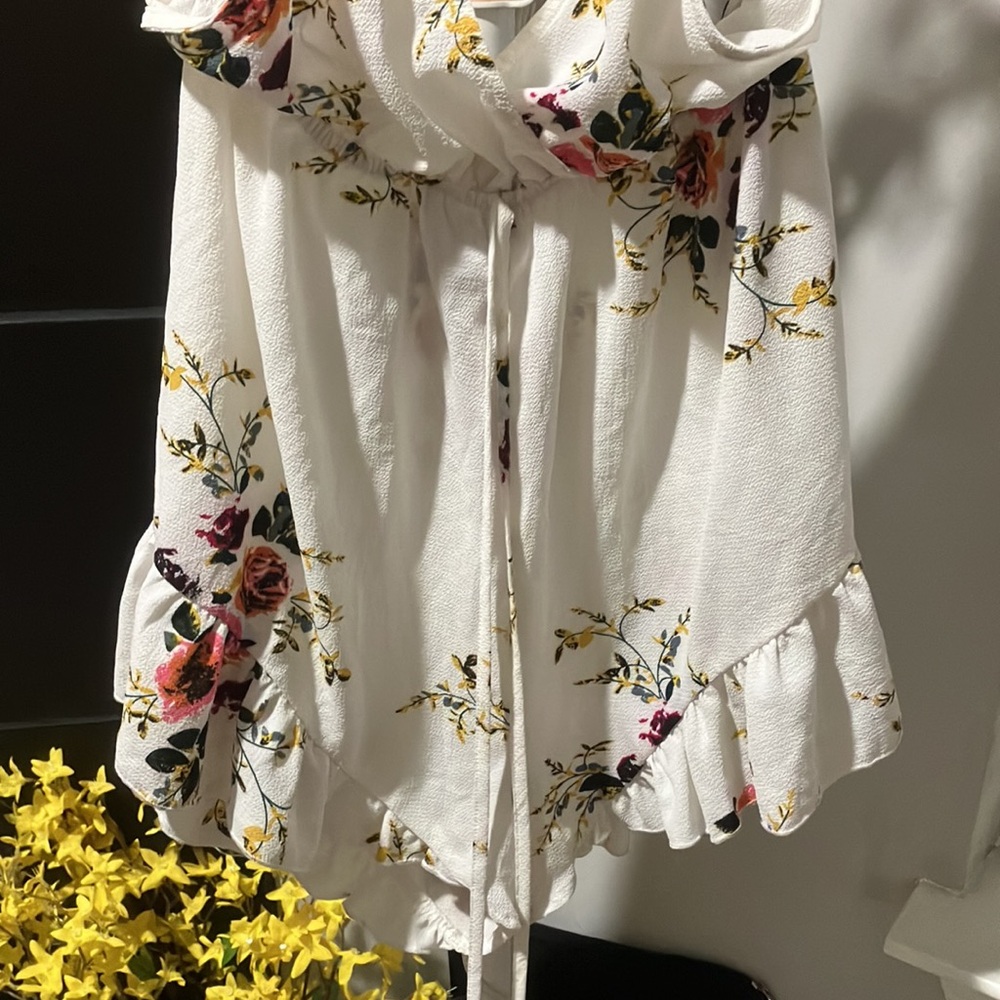 $5 Sale! Floral Halter Top Romper - Picture 3 of 7
